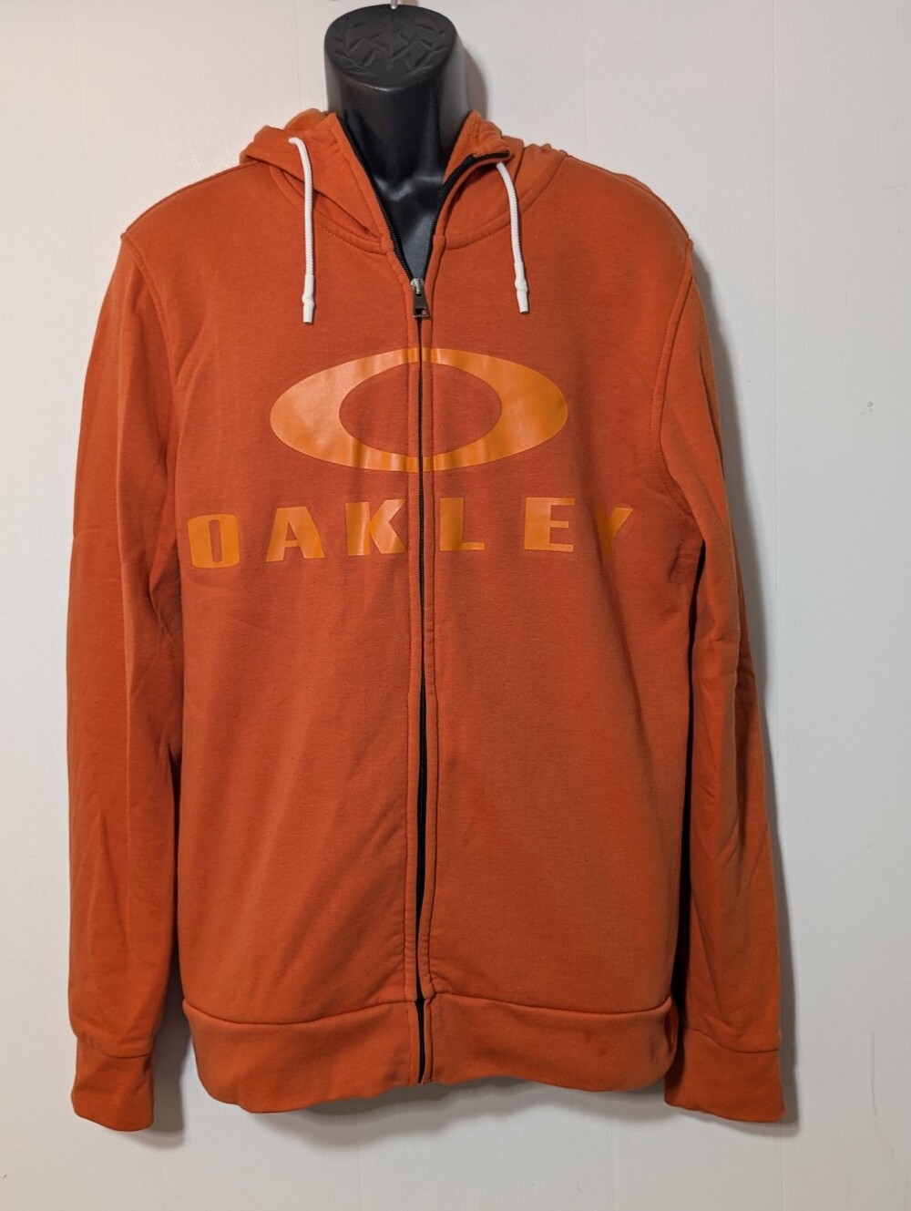 Men's Oakley Bark 2.0 Performance Fit Full Zip Hooded Jacket Orange XXL